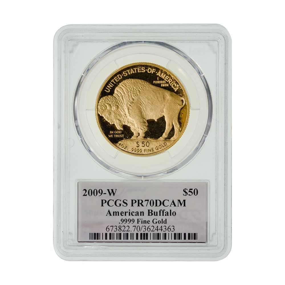 Lot 280: 2009-W $50 Gold Buffalo PR-70 DCAM PCGS
