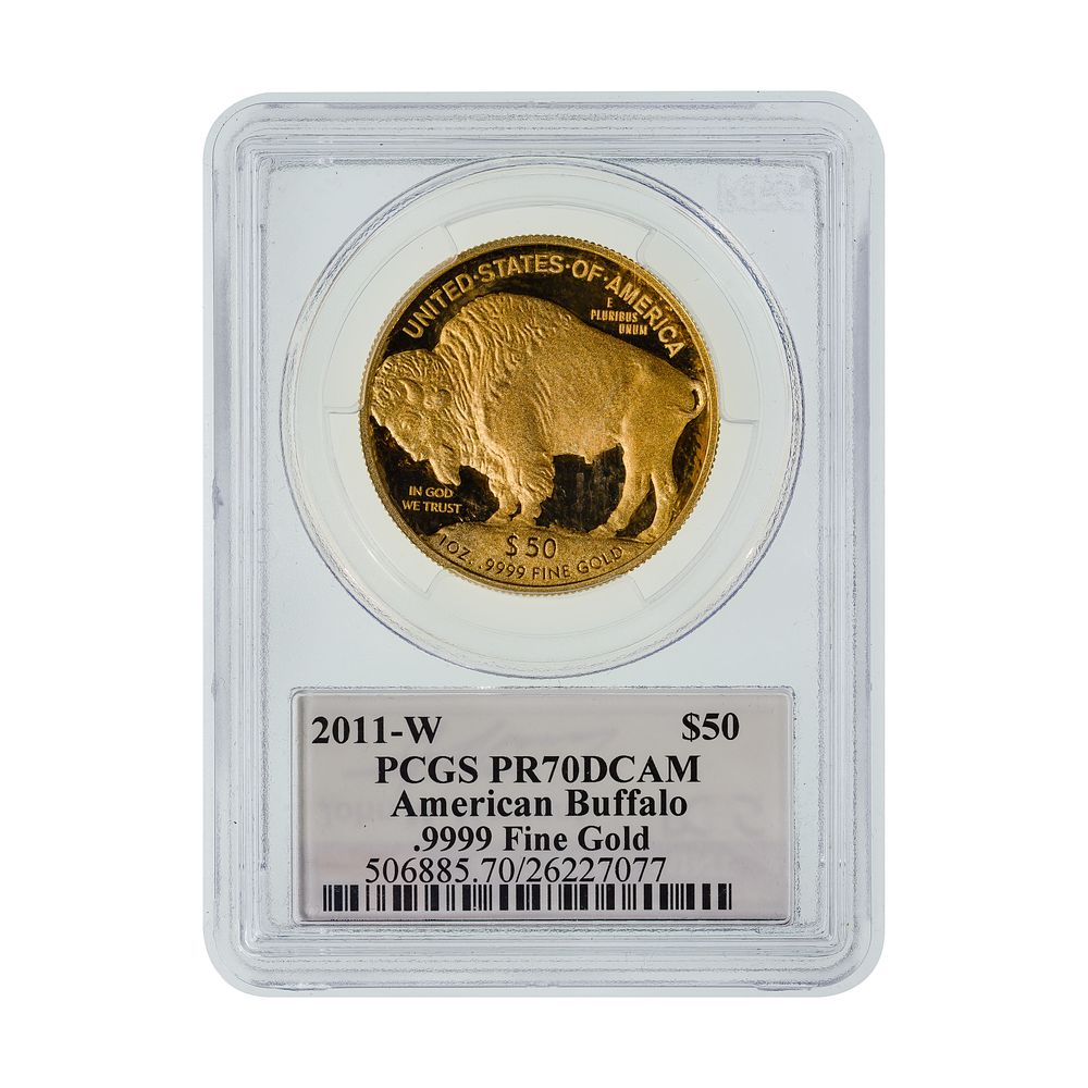 Lot 281: 2011-W $50 Gold Buffalo PR-70 DCAM PCGS