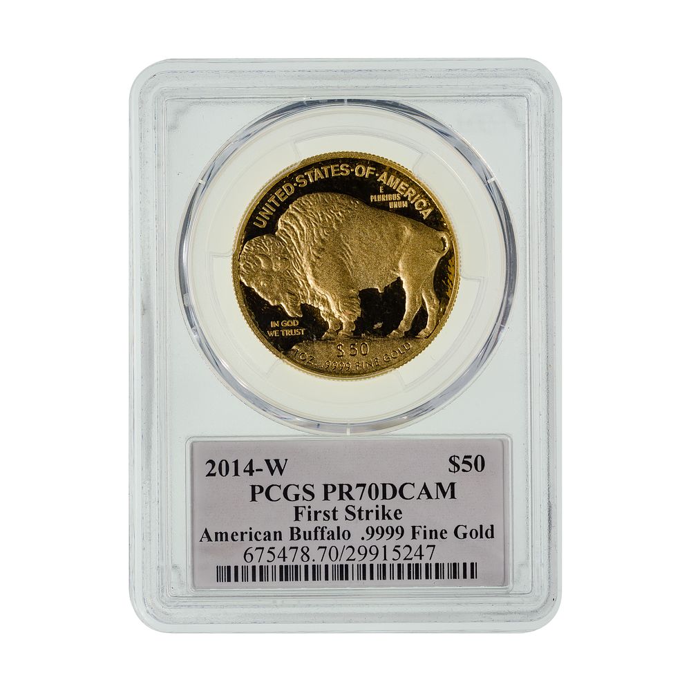 Lot 282: 2014-W $50 Gold Buffalo PR-70 DCAM PCGS
