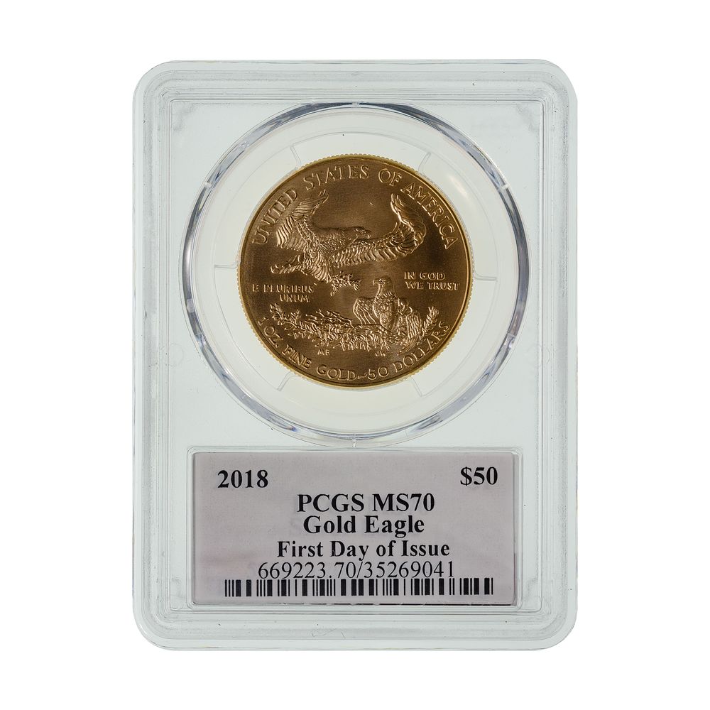 Lot 284: 2018 $50 Gold Eagle MS-70 PCGS