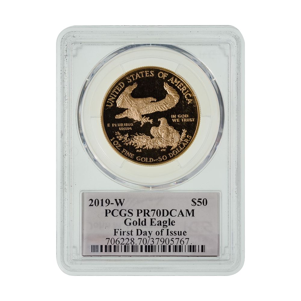Lot 286: 2019-W $50 Gold Eagle PR-70 DCAM PCGS