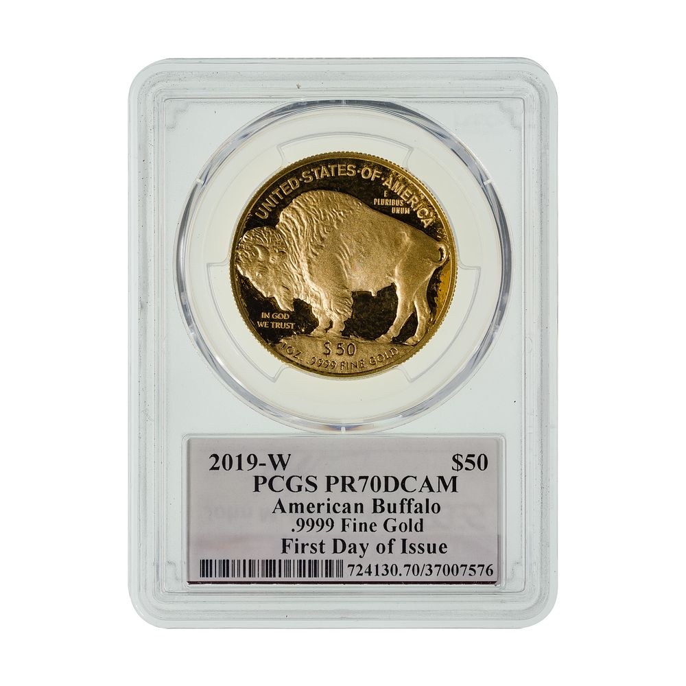 Lot 287: 2019-W $50 Gold Buffalo PR-70 DCAM PCGS