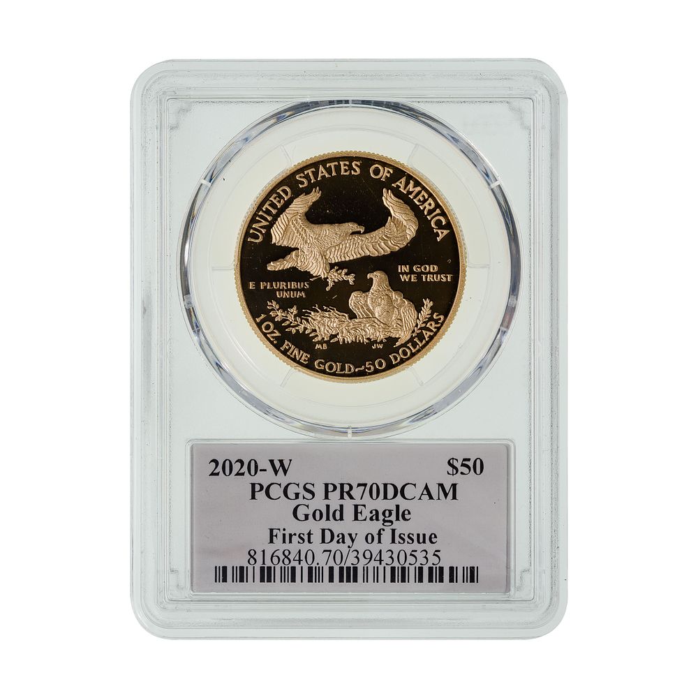 Lot 288: 2020-W $50 Gold Eagle PR-70 DCAM PCGS