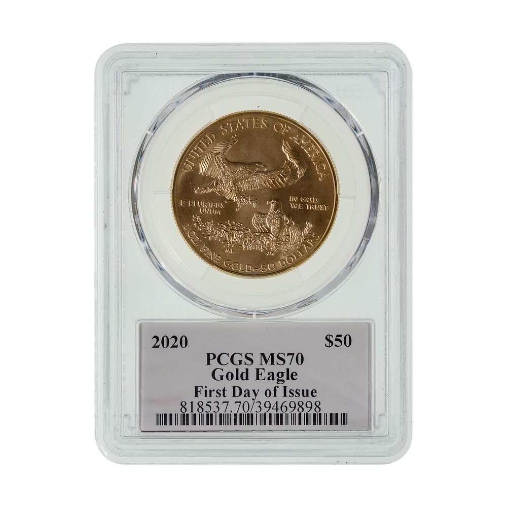 Lot 290: 2020 $50 Gold Eagle MS-70 PCGS