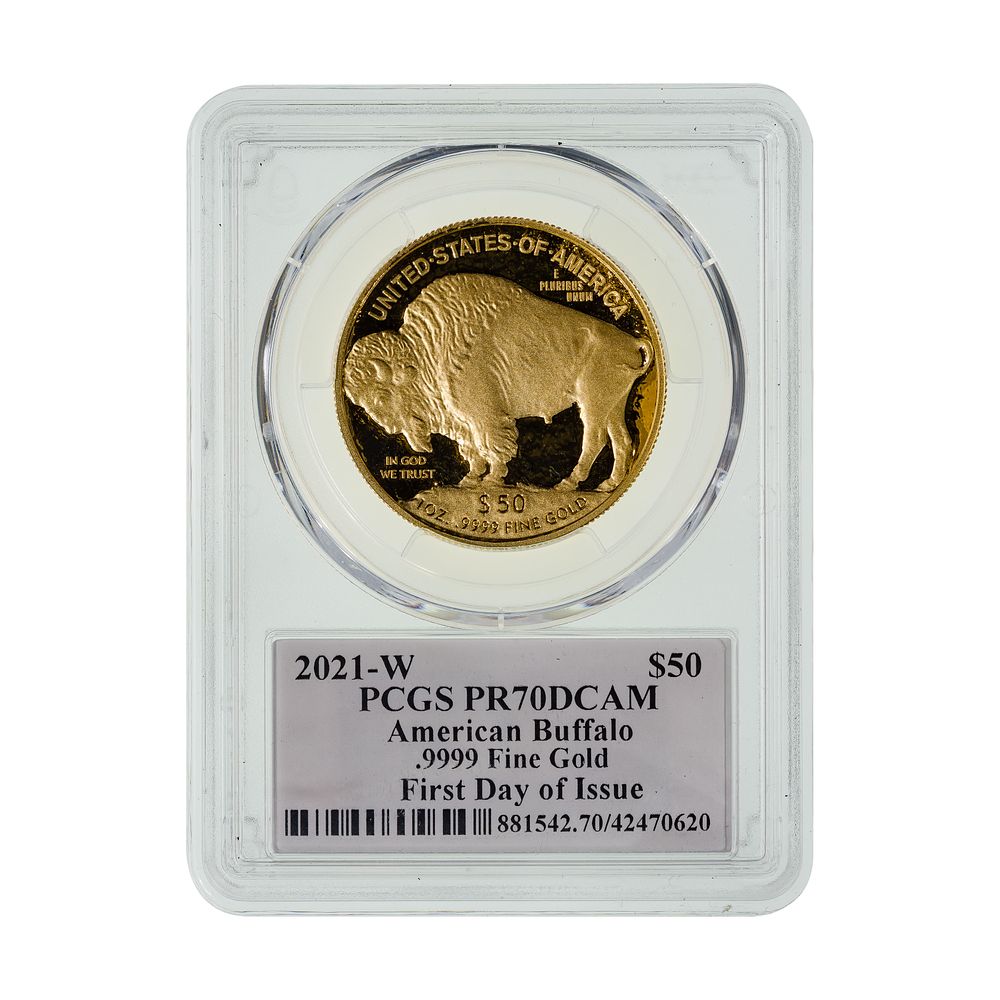 Lot 291: 2021-W $50 Gold Buffalo PR-70 DCAM PCGS