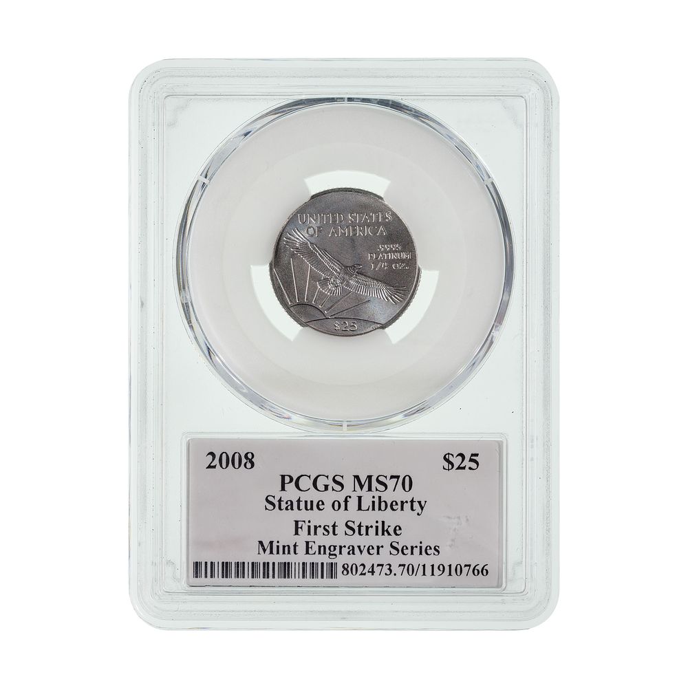 Lot 294: 2008 $25 Platinum Statue of Liberty MS-70 PCGS