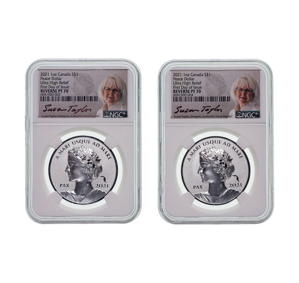 Lot 315: Canada: 2021 Peace $1 Ultra High Relief Reverse PF-70 NGC