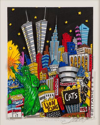 Charles Fazzino - Charles Fazzino (American, b.1955) 'Lighting Up New York' Mixed Media Undated 