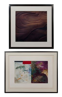 John Baughman - John Baughman (American, b.1947) Mixed Media on Paper (2) total items including an 