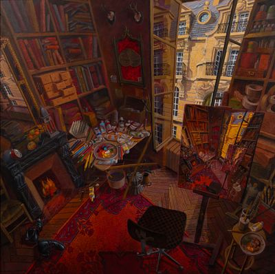 Alain Le Chatelier - Alain Le Chatelier (French, b.1953) Oil On Canvas 2002, signed on binding of 