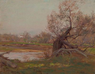 Eliot Candee Clark - Eliot Candee Clark (American, 1883-1980) 'The Old Willow' Oil on Canvas 
