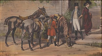 Fred T. Jenkins - Fred T. Jenkins (British, 19th Century) Oil on Canvas (2) total items including 