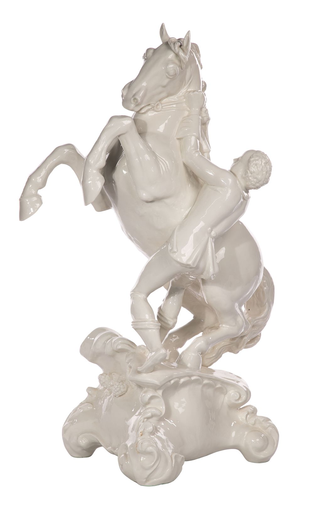 Lot 256: Josef Wackerle (German, 1880-1959) for Nymphenburg Porcelain Rearing Horse and Groom