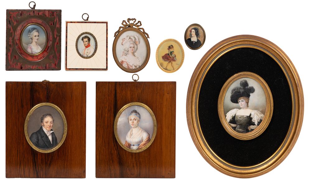 Lot 258: Portrait Miniature Assortment