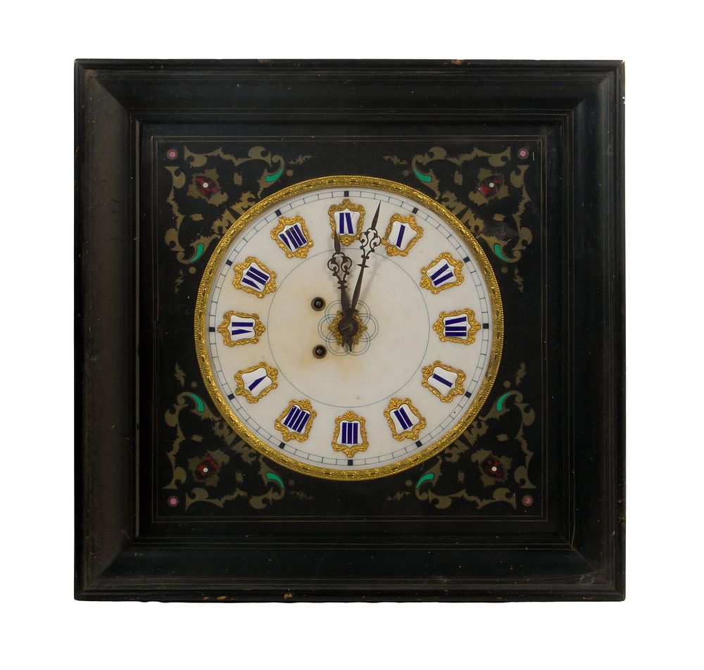 Lot 285: French Boulle Style Wall Clock