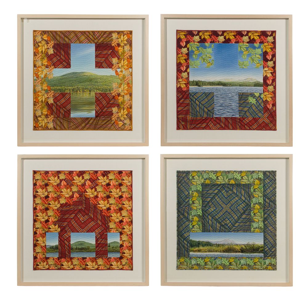 Lot 293: Gayle Fraas and Duncan Slade (American, 20th Century) Mixed Technique Textile Art
