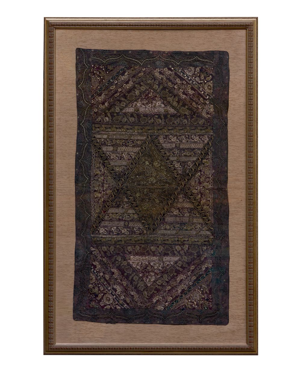 Lot 295: Metallic Framed Textile