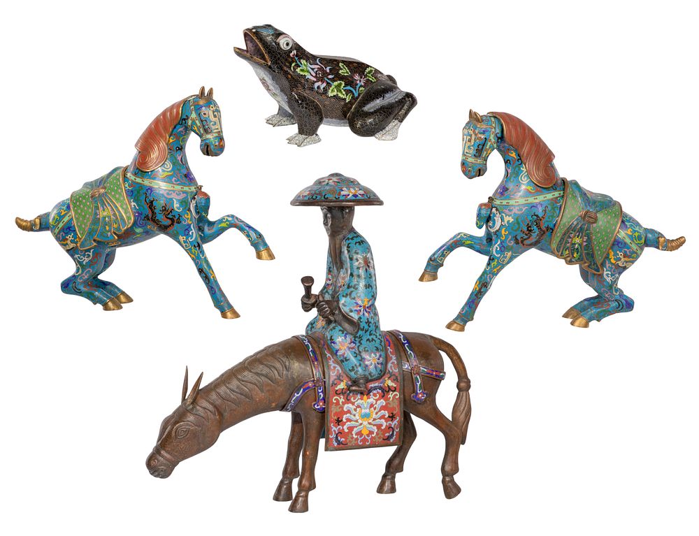 Lot 303: Asian Cloisonne Animal Assortment