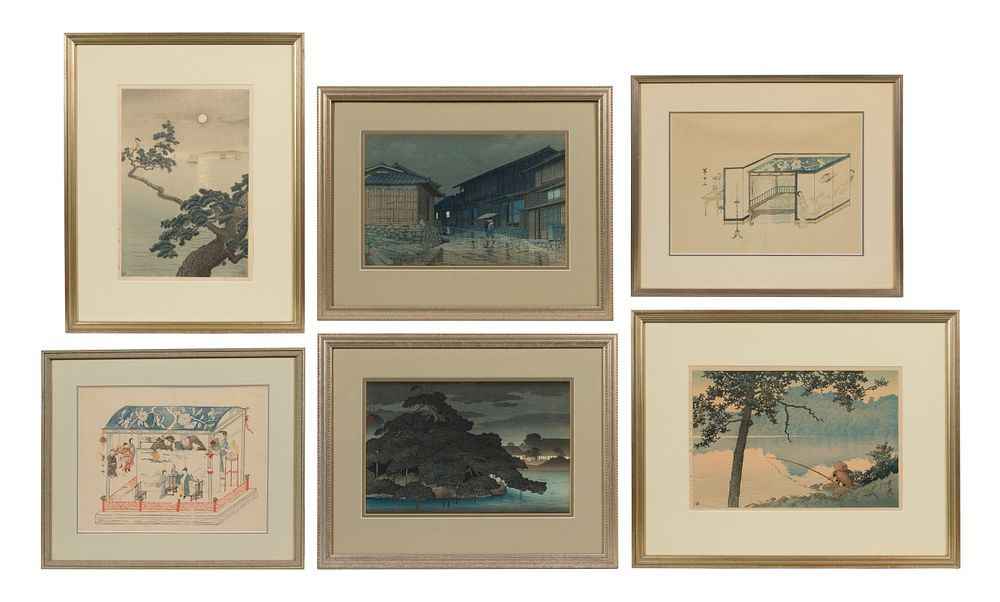 Lot 324: Kawase Hasui (Japanese, 1883-1957) Woodblock Prints