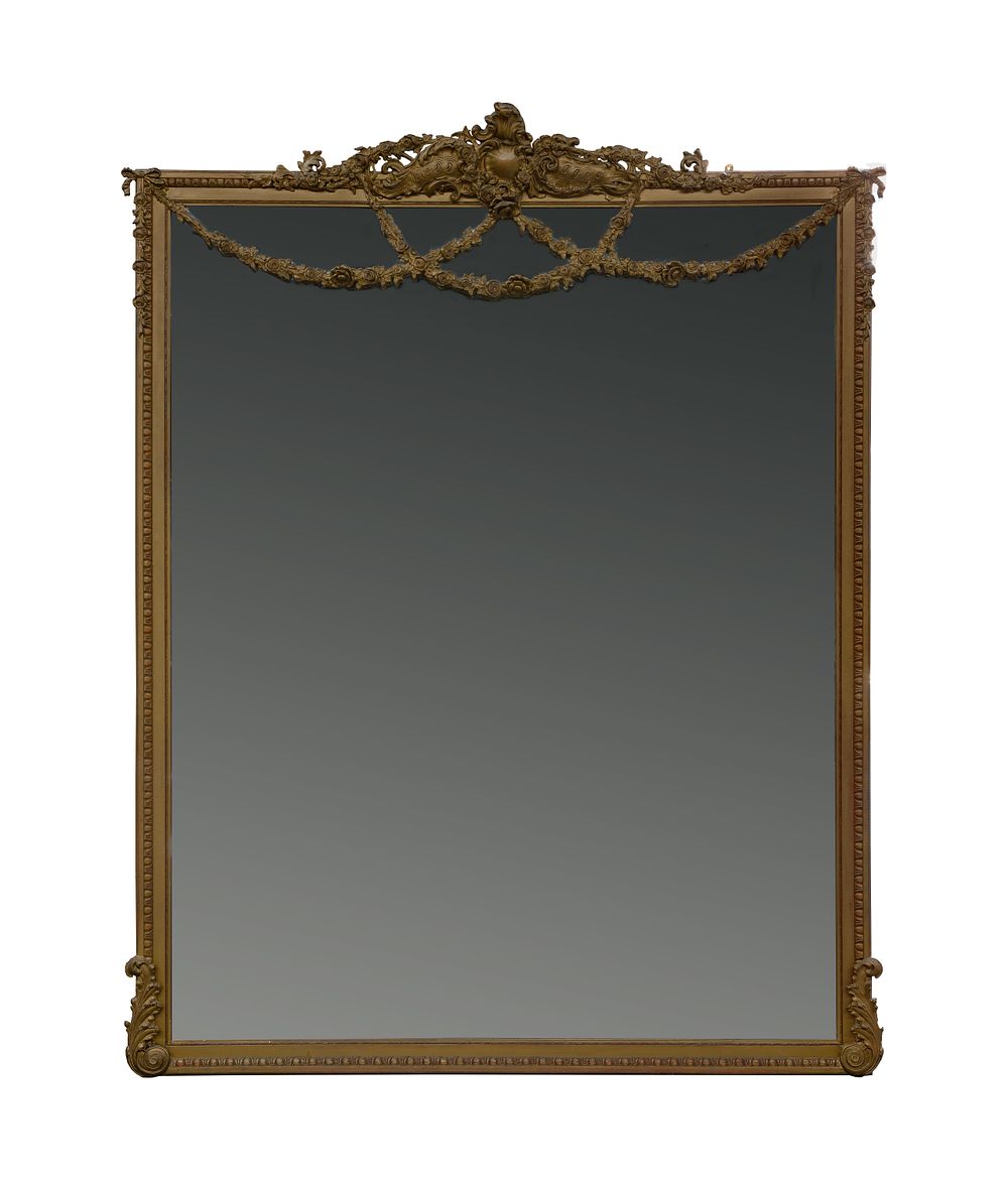 Lot 330: Victorian Over Mantle Mirror