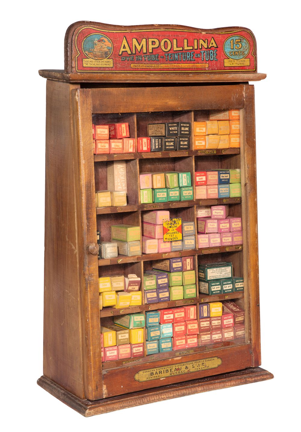 Lot 333: Ampollina Dye Counter Top Display Cabinet