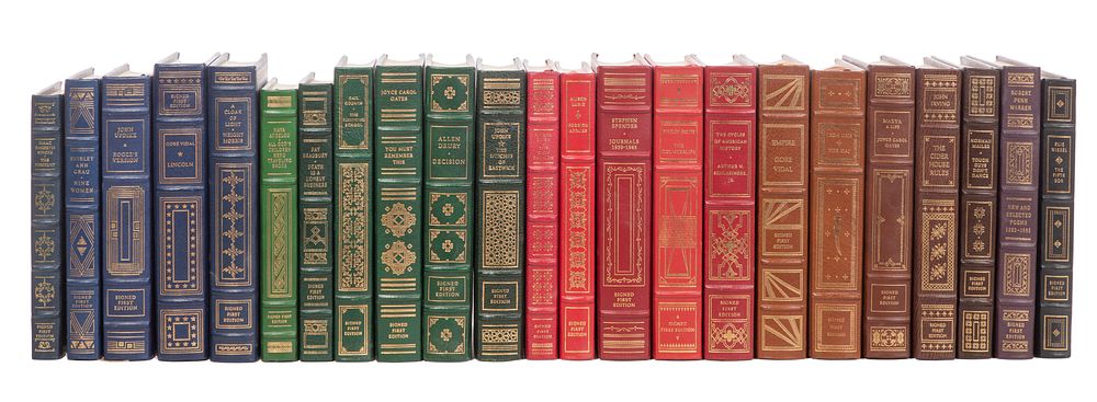 Lot 336: Franklin Library Signed First Edition Leather Bound Book Assortment