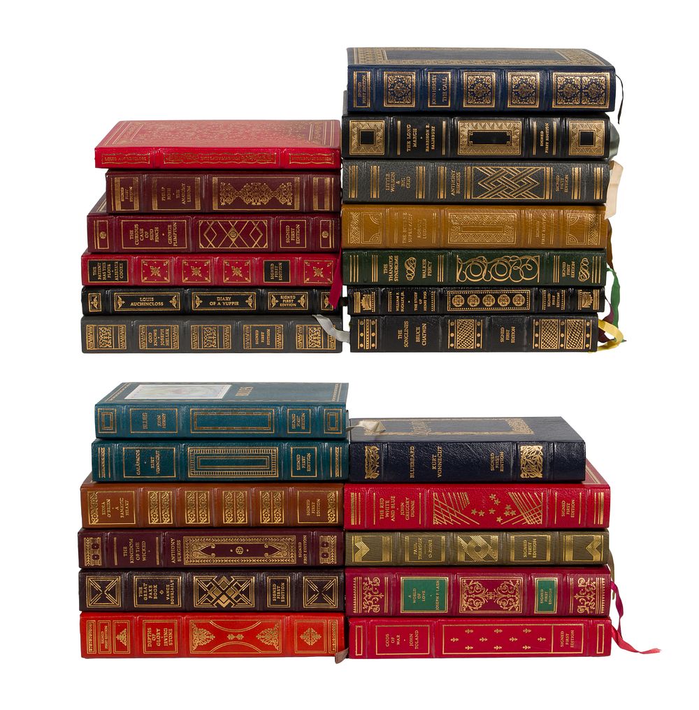 Lot 337: Franklin Library Signed First Edition Leather Bound Book Assortment