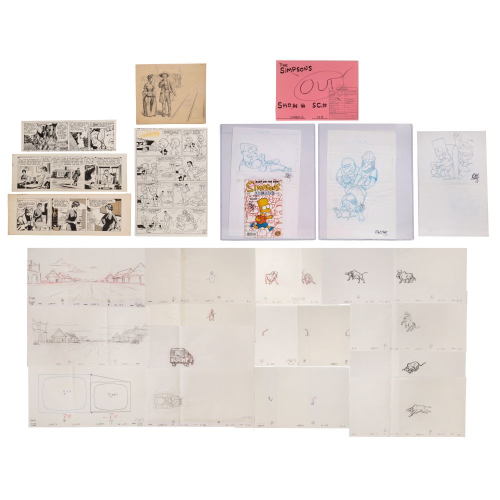 Lot 344: Comic Strip Production Art Assortment