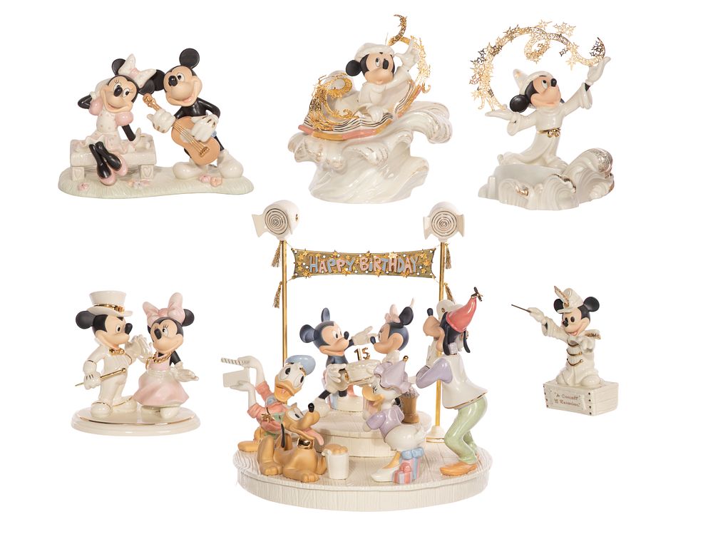 Lot 351: Disney Mickey Mouse Porcelain Figurine Assortment