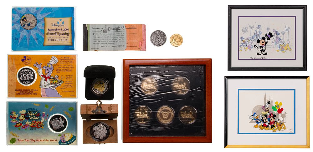 Lot 355: Disney Commemorative Medallion and Celebration Sericel Assortment