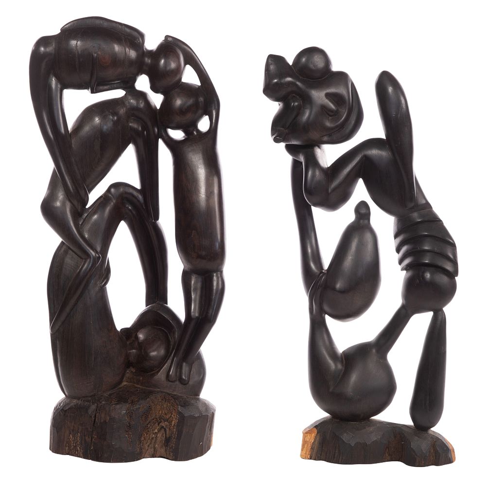 Lot 384: Makonde Ebony Sculptures