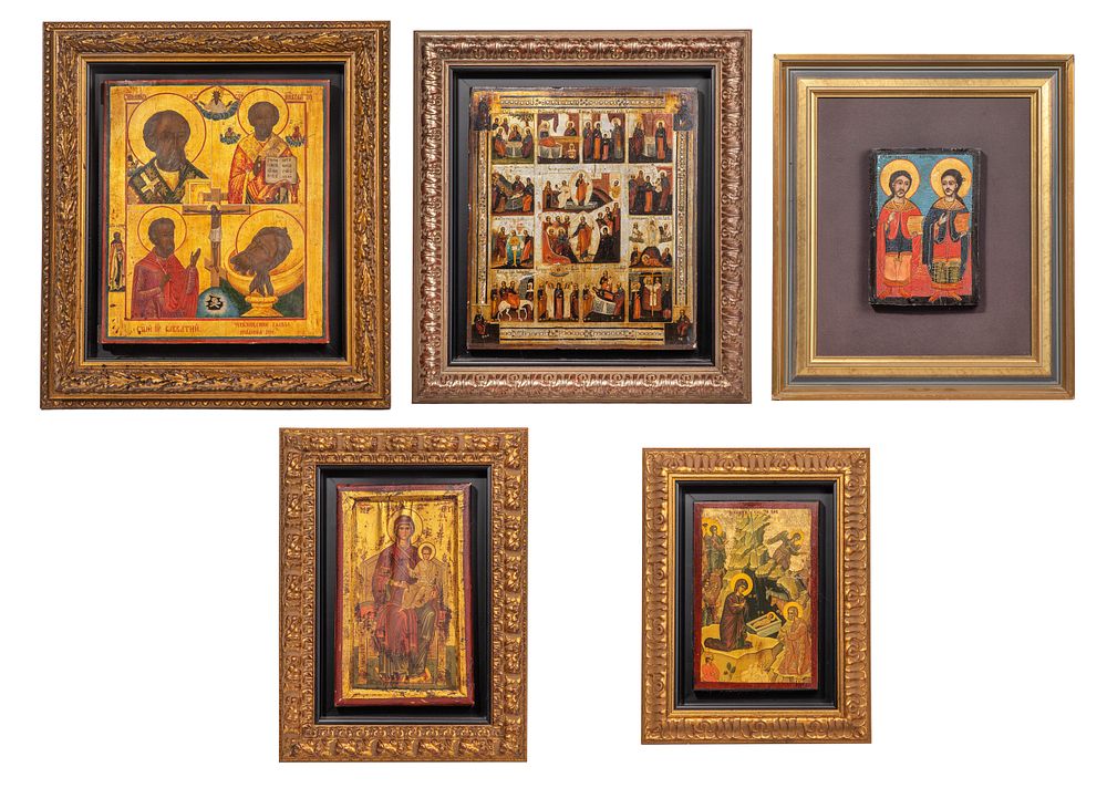 Lot 389: Orthodox Christian Icon Assortment