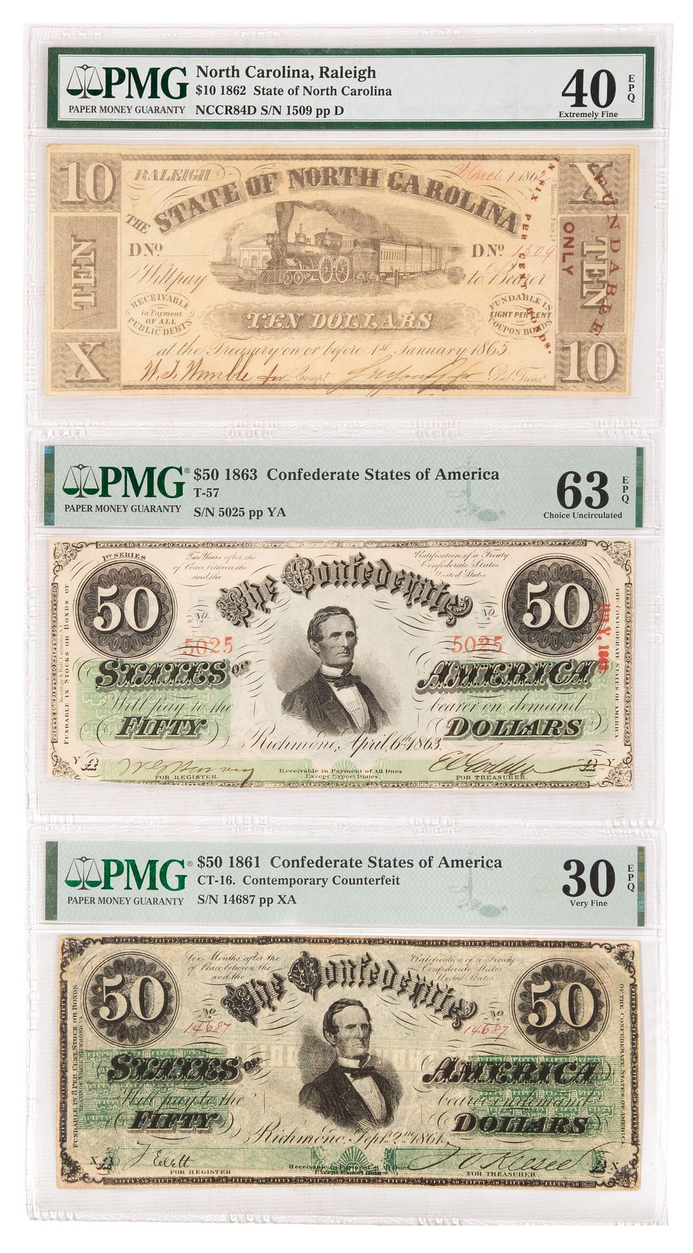 Lot 402: Confederate Currency Assortment