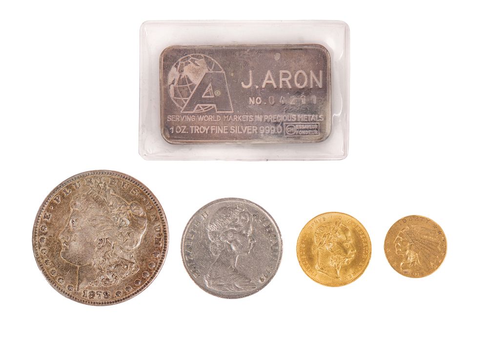 Lot 404: US and World Gold and Silver Coin Assortment