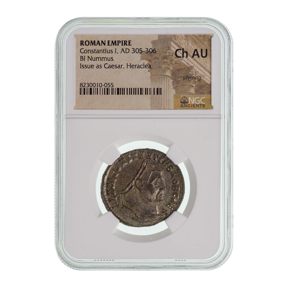 Lot 416: ROMAN EMPIRE, Constantius I, AD 305-306, BI Nummus CH AU NGC
