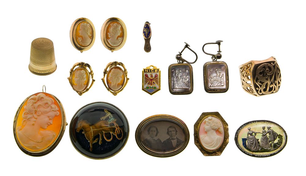 Lot 528: Gold, Silver and Costume Jewelry Assortment