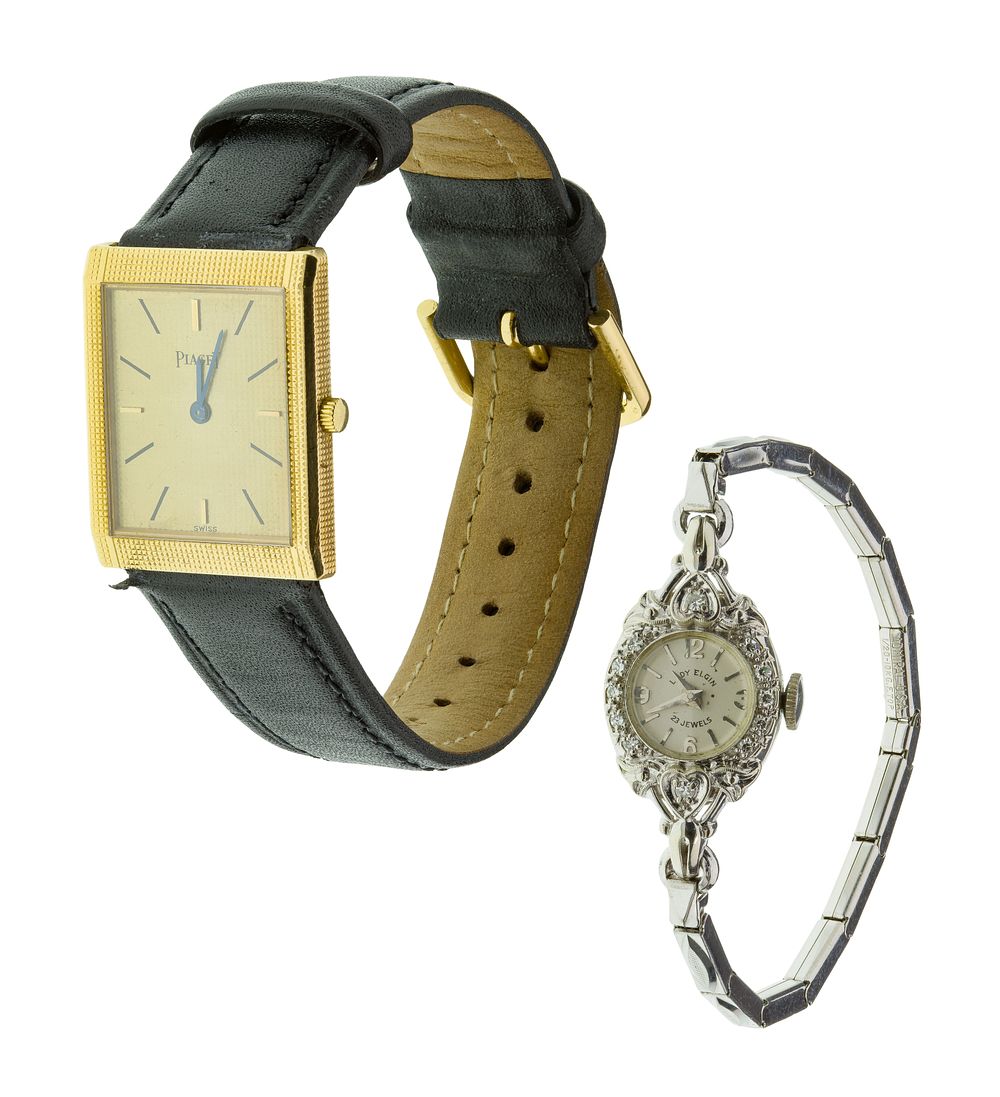 Lot 538: 18k and 14k Gold Case Wristwatches