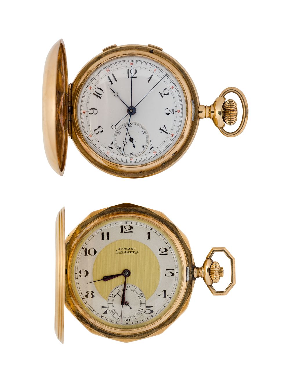 Lot 551: 14k Yellow Gold Hunter Case Pocket Watches