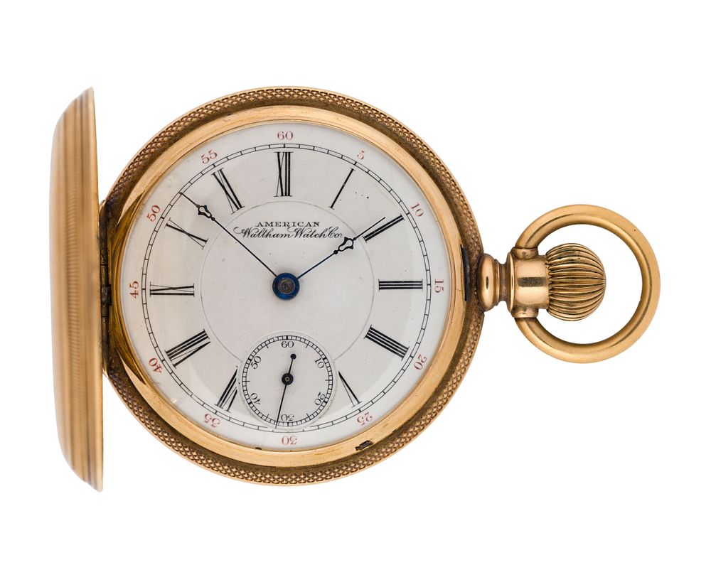 Lot 556: American Waltham Watch Co. 14k Yellow Gold Hunter Case Pocket Watch