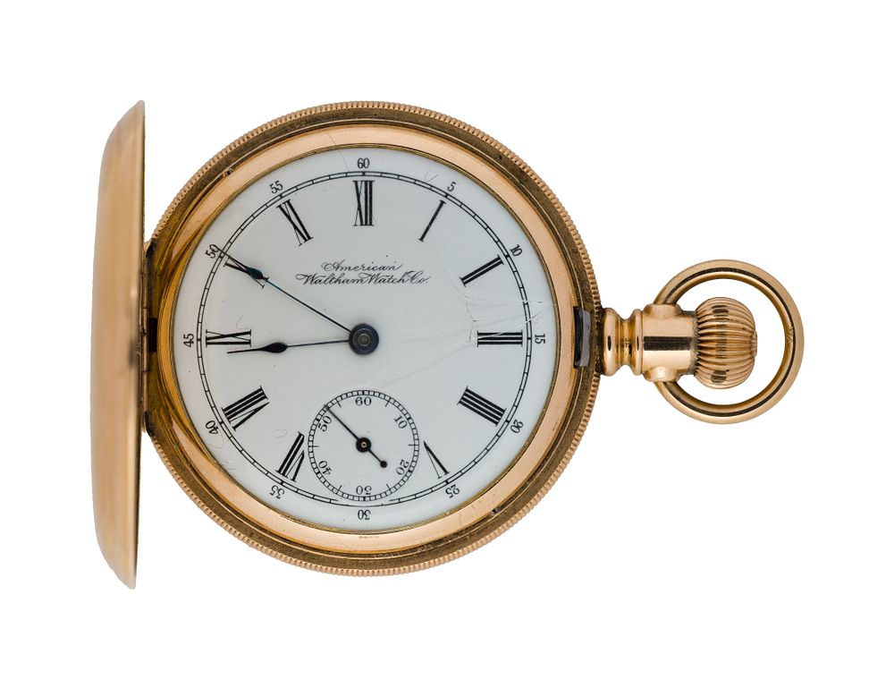 Lot 557: American Waltham Watch Co. 14k Yellow Gold Hunter Case Pocket Watch