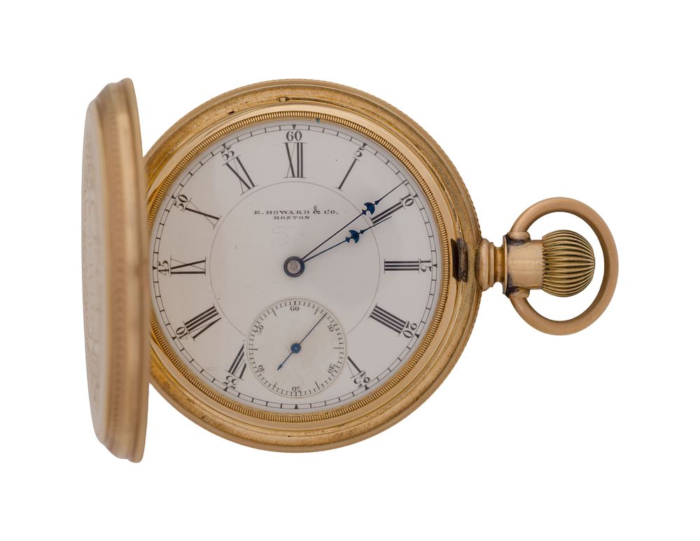 Lot 563: E. Howard & Co. 14k Yellow Gold Hunter Case Pocket Watch