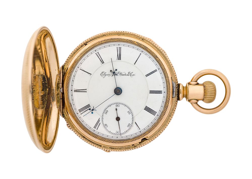 Lot 567: Elgin National Watch Co. 14k Yellow Gold Hunter Case Pocket Watch