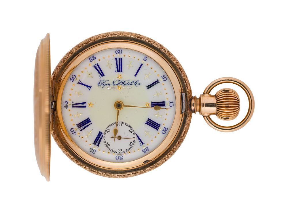 Lot 568: Elgin National Watch Co. 14k Yellow Gold Hunter Case Pocket Watch