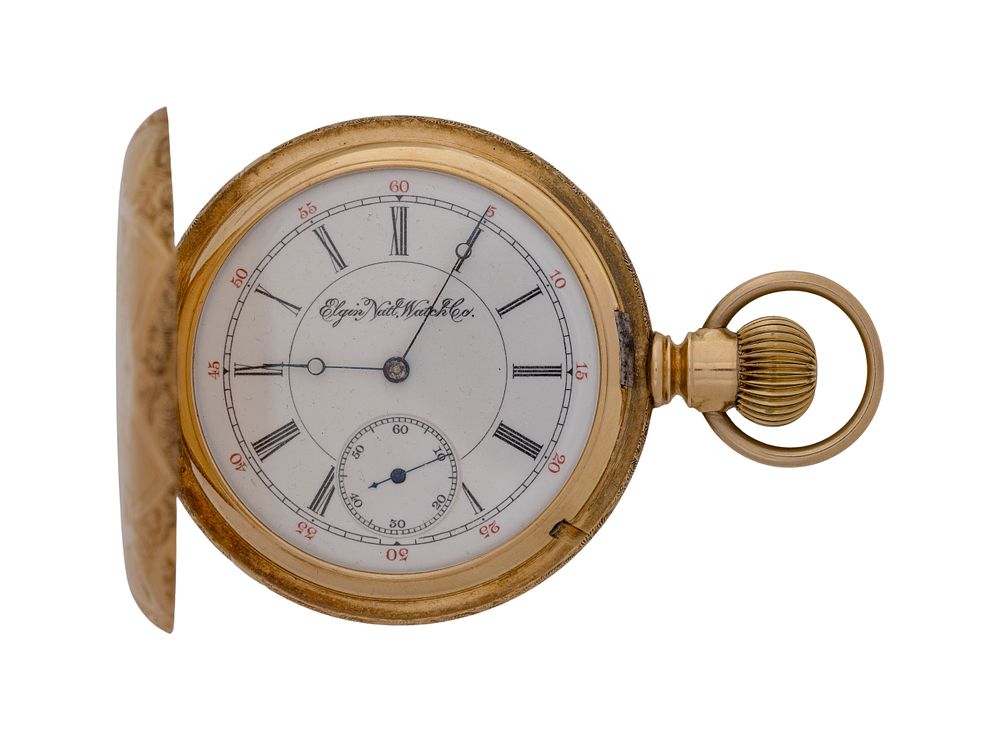 Lot 569: Elgin National Watch Co. 14k Yellow Gold Hunter Case Pocket Watch