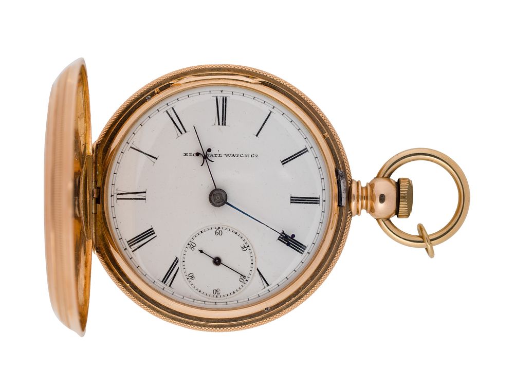 Lot 570: Elgin National Watch Co. 14k Yellow Gold Hunter Case Pocket Watch