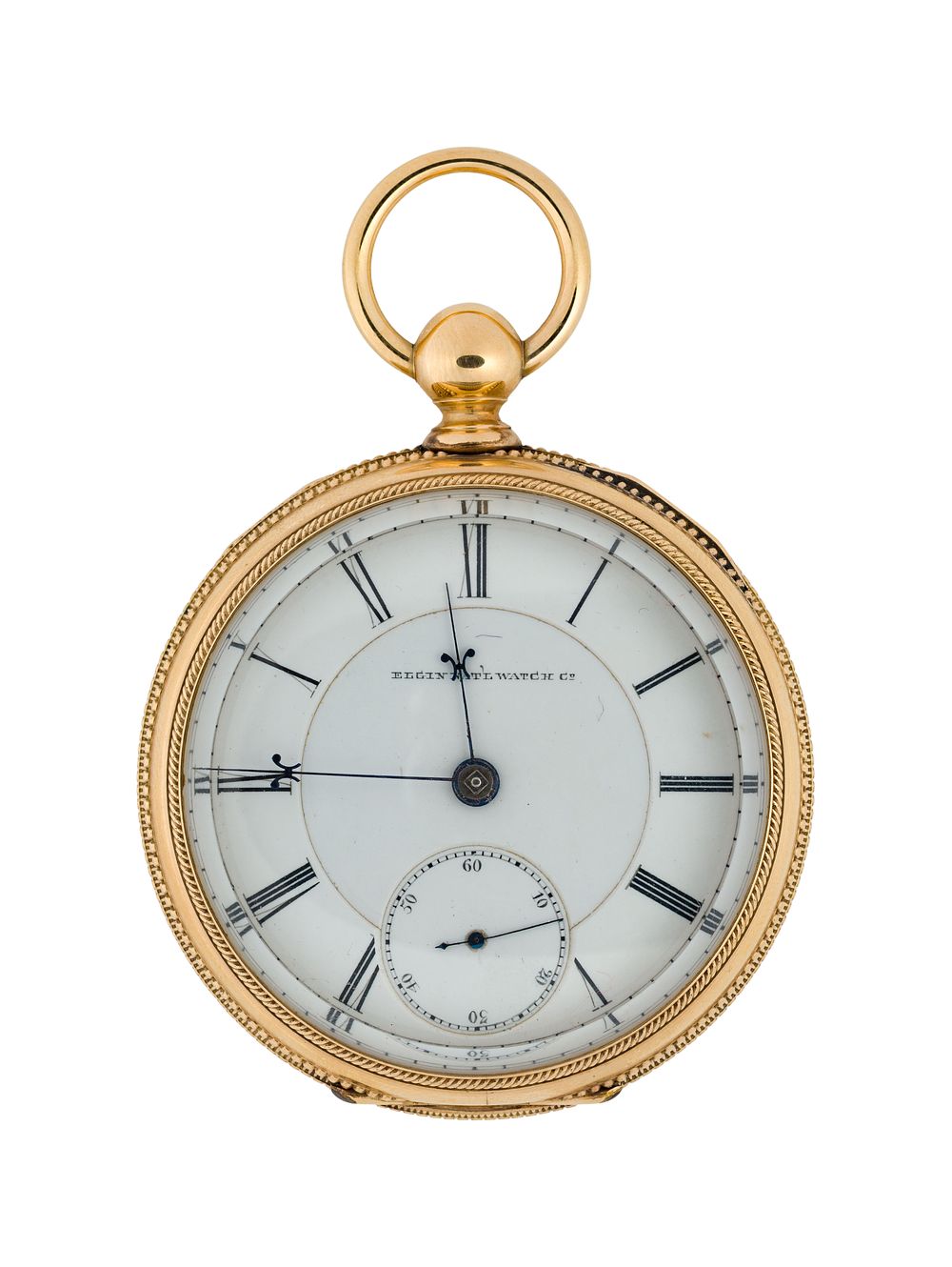 Lot 572: Elgin National Watch Co. 14k Yellow Gold Open Face Pocket Watch