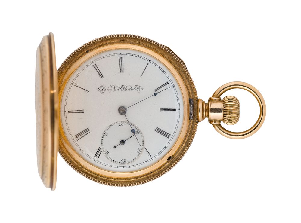 Lot 578: Elgin National Watch Co. 14k Yellow Gold Hunter Case Pocket Watch
