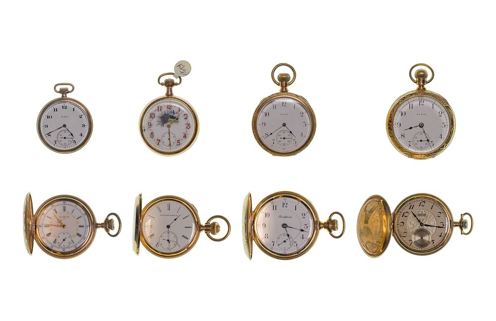 Lot 579: Elgin National Watch CO. Pocket Watch Assortment