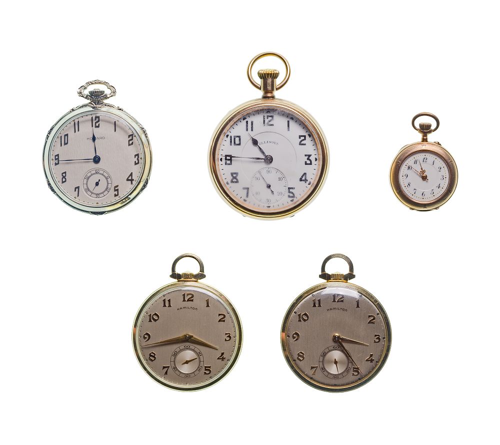 Lot 583: Gold Pocket Watch Assortment