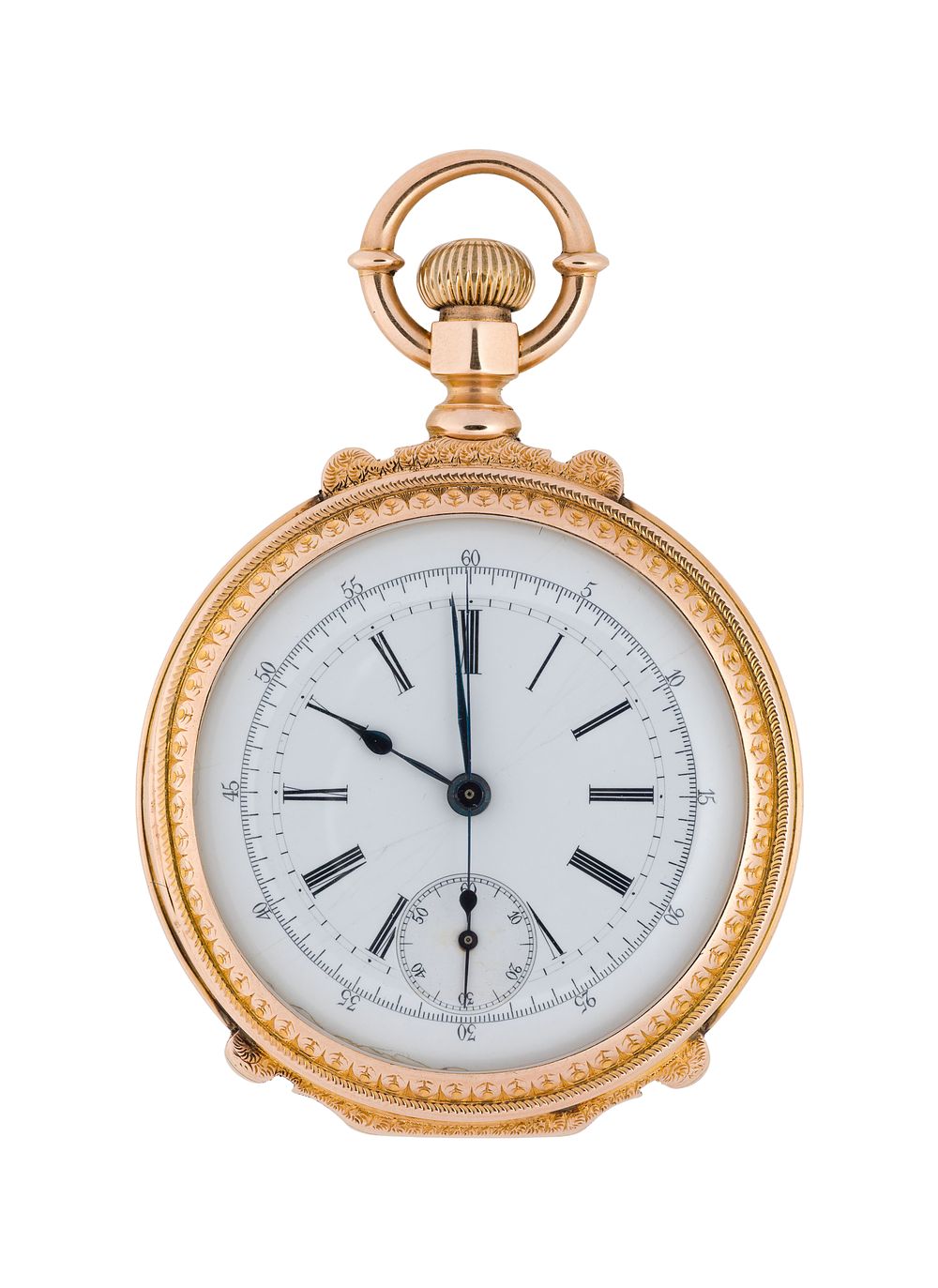 Lot 595: Longines 14k Yellow Gold Open Face Pocket Watch